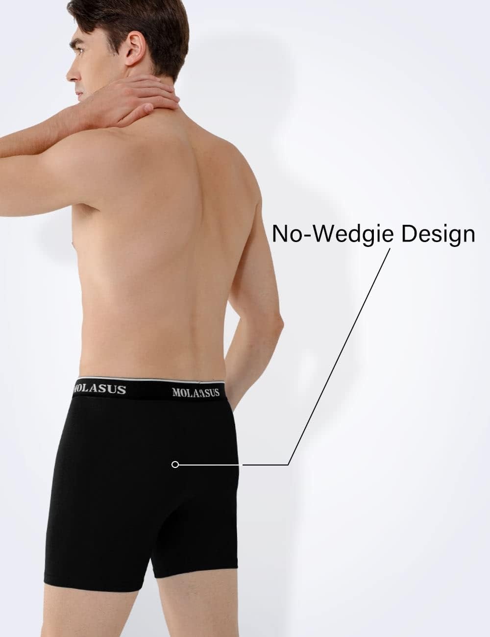 image:imageMolasus Mens Boxer Briefs Soft Cotton Open Fly Tagless Underwear