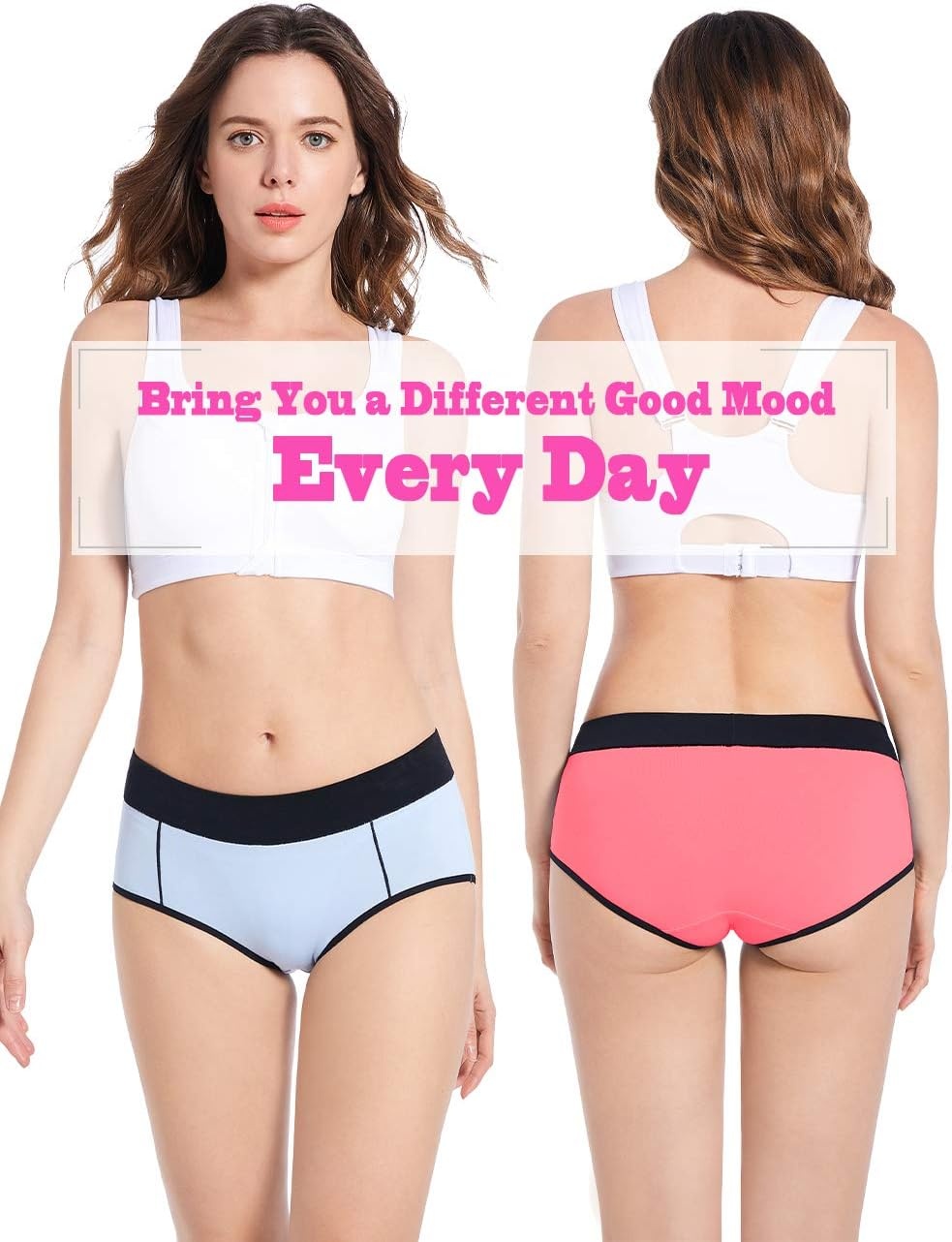 image:imageMolasus Womens Soft Cotton Briefs Ladies MidHigh Waisted Full Coverage Panties Regular amp Plus SizeMulticolor5packa1