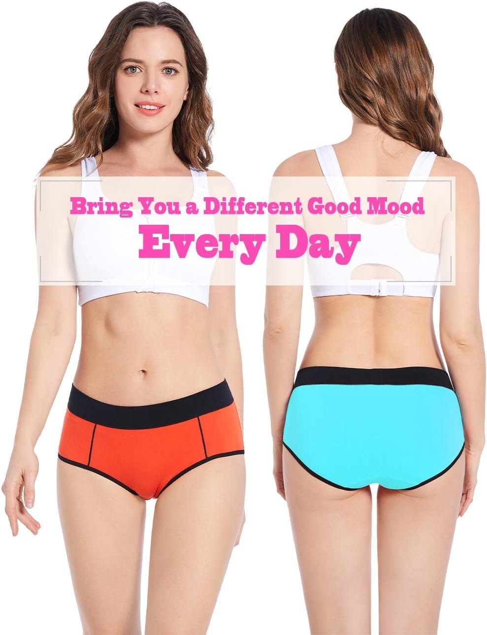 image:imageMolasus Womens Soft Cotton Briefs Ladies MidHigh Waisted Full Coverage Panties Regular amp Plus SizeMulticolor5packa2