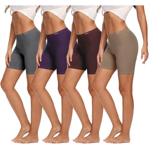 image:imageMolasus Womens Cotton Boxer Shorts Underwear Anti Chafing Bike ShortsRegular amp Plus SizeCharcoalPurpleBrownMud Yellow