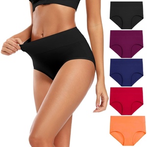 image:imageMolasus Womens Cotton Underwear High Waisted Full Coverage Ladies Panties Regular amp Plus SizeMulticolor5packa3