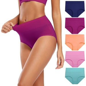 image:imageMolasus Womens Cotton Underwear High Waisted Full Coverage Ladies Panties Regular amp Plus SizeMulticolor5packa4